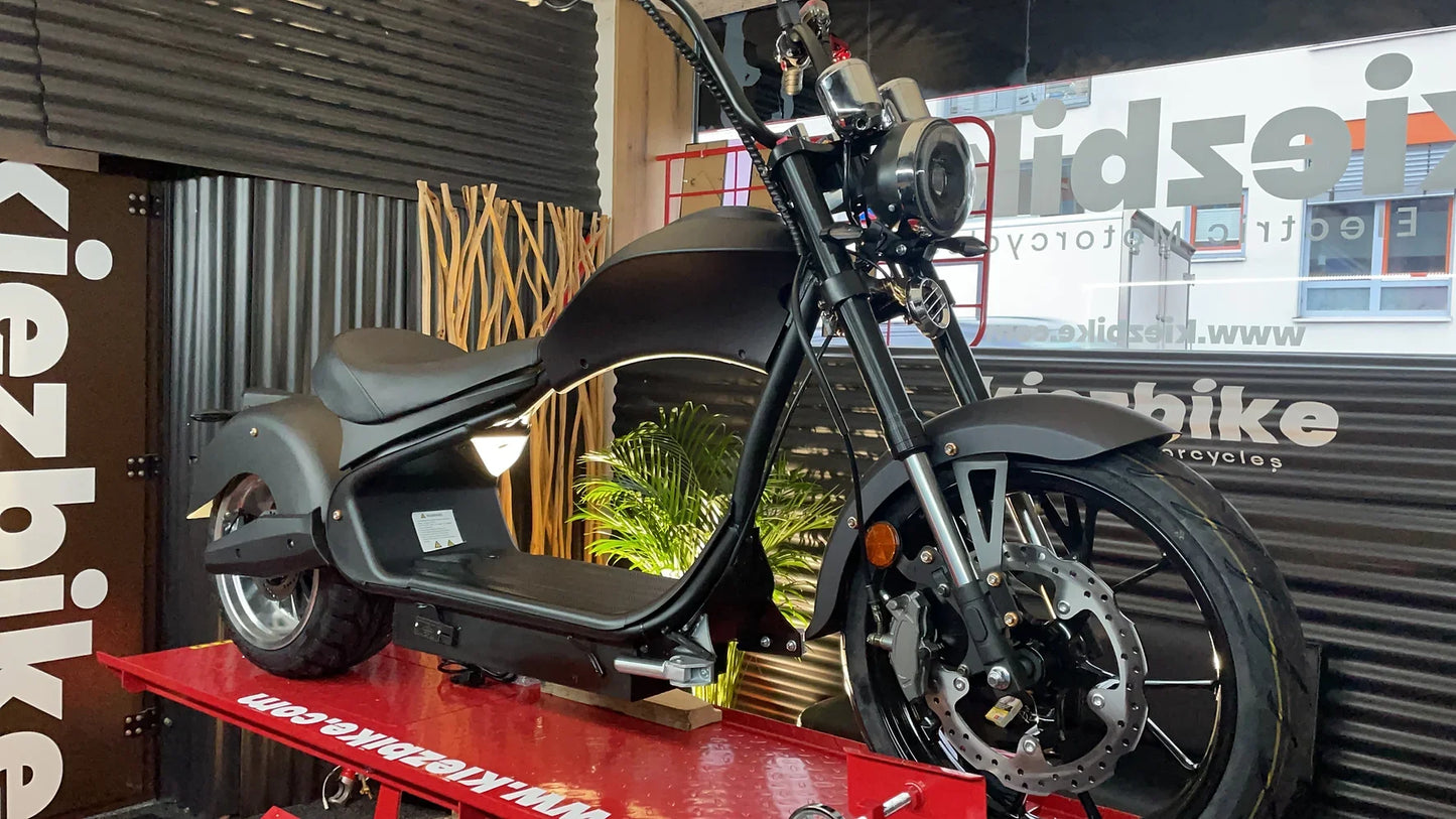 Motocicleta eléctrica estilo Harley de 2000 W | Ciclomotor con batería de litio