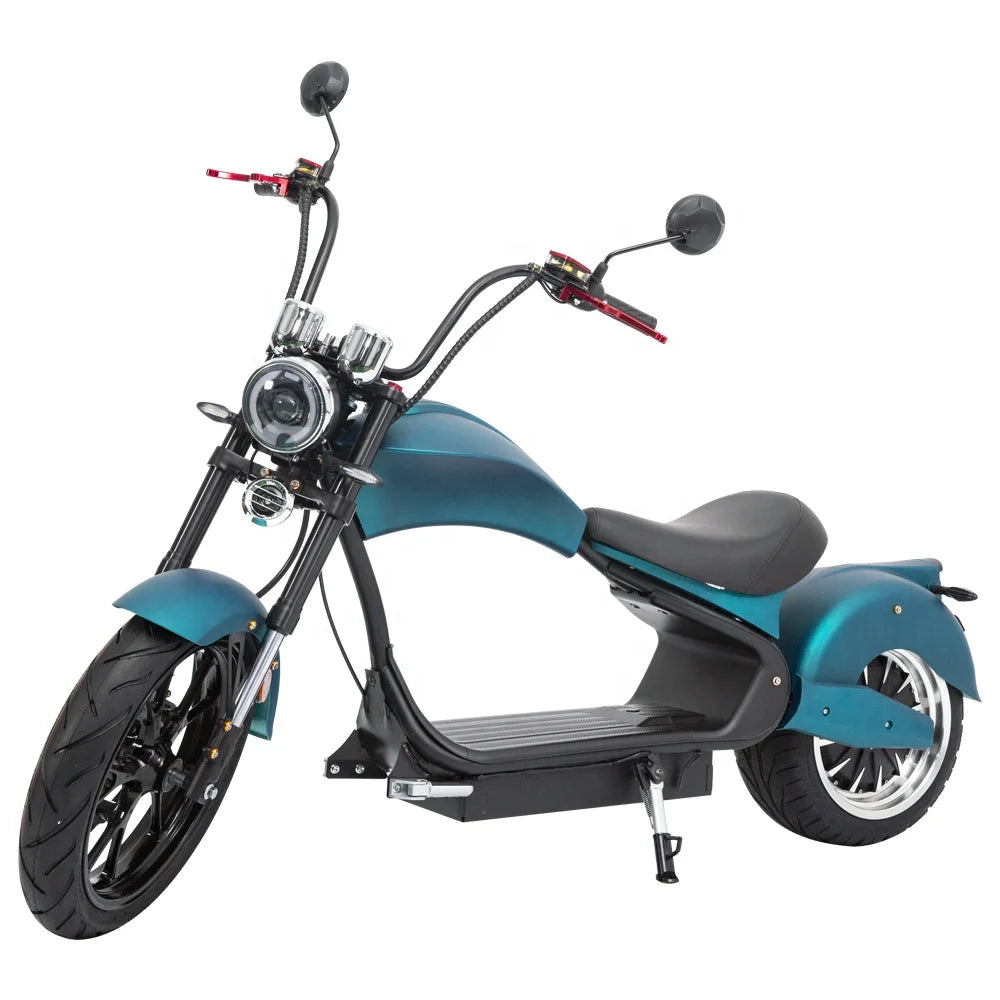Motocicleta eléctrica estilo Harley de 2000 W | Ciclomotor con batería de litio