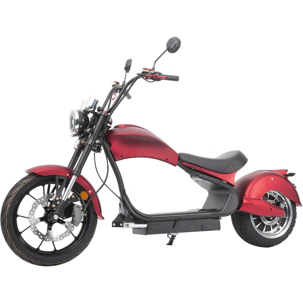 Motocicleta eléctrica estilo Harley de 2000 W | Ciclomotor con batería de litio