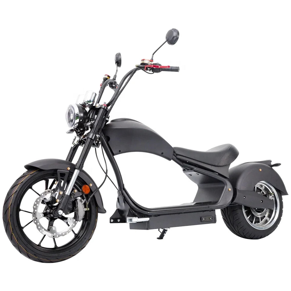 Motocicleta eléctrica estilo Harley de 2000 W | Ciclomotor con batería de litio