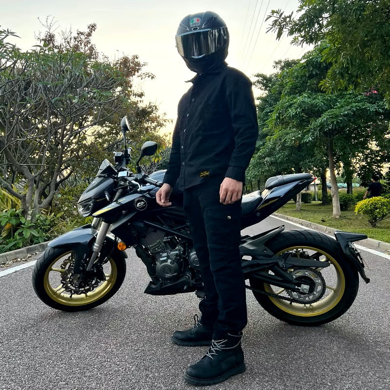 Motorcycle Jacket Jersey Racing Long Sleeve Shatterproof Off-road Jacket Shirt Racing Suit Coat With Elbow And Back Protection