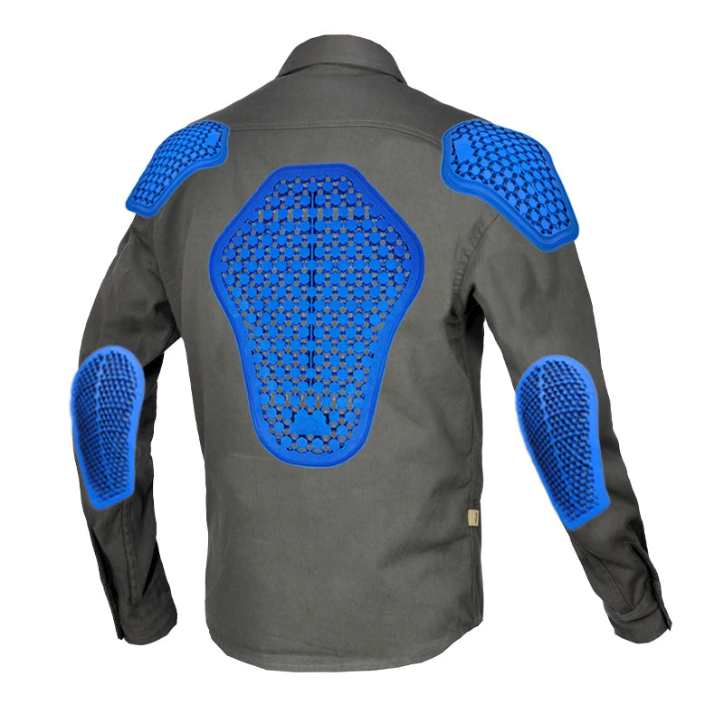 Motorcycle Jacket Jersey Racing Long Sleeve Shatterproof Off-road Jacket Shirt Racing Suit Coat With Elbow And Back Protection