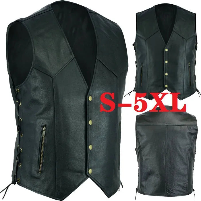 RetroClass Leather Vest - Null