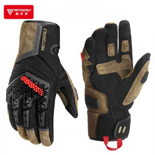 MotoWolf TPR - Guantes de Moto