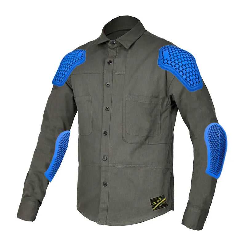 Motorcycle Jacket Jersey Racing Long Sleeve Shatterproof Off-road Jacket Shirt Racing Suit Coat With Elbow And Back Protection